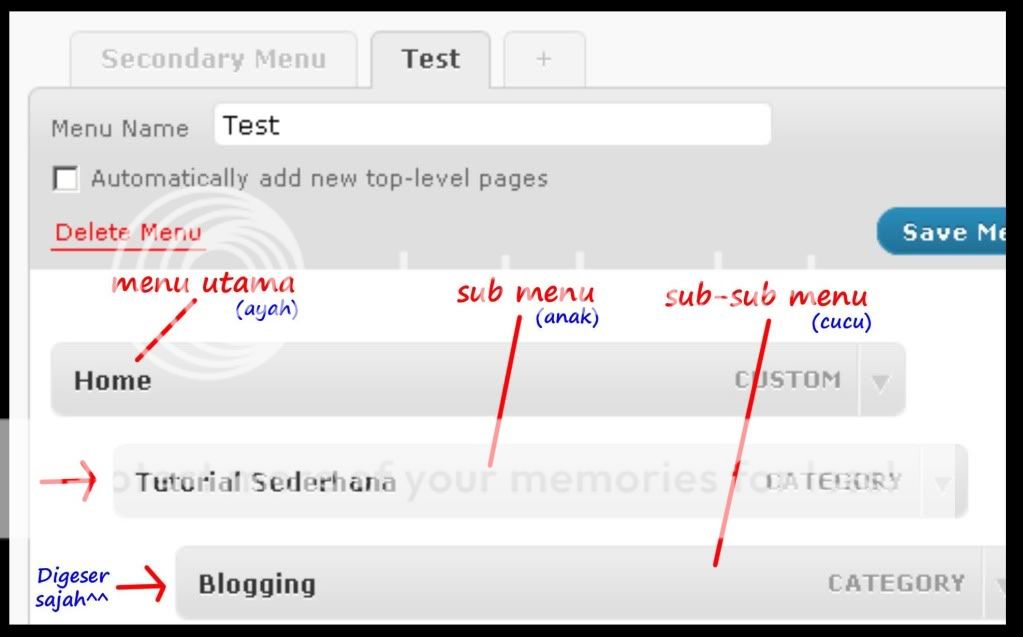 drop down menu drop down menu