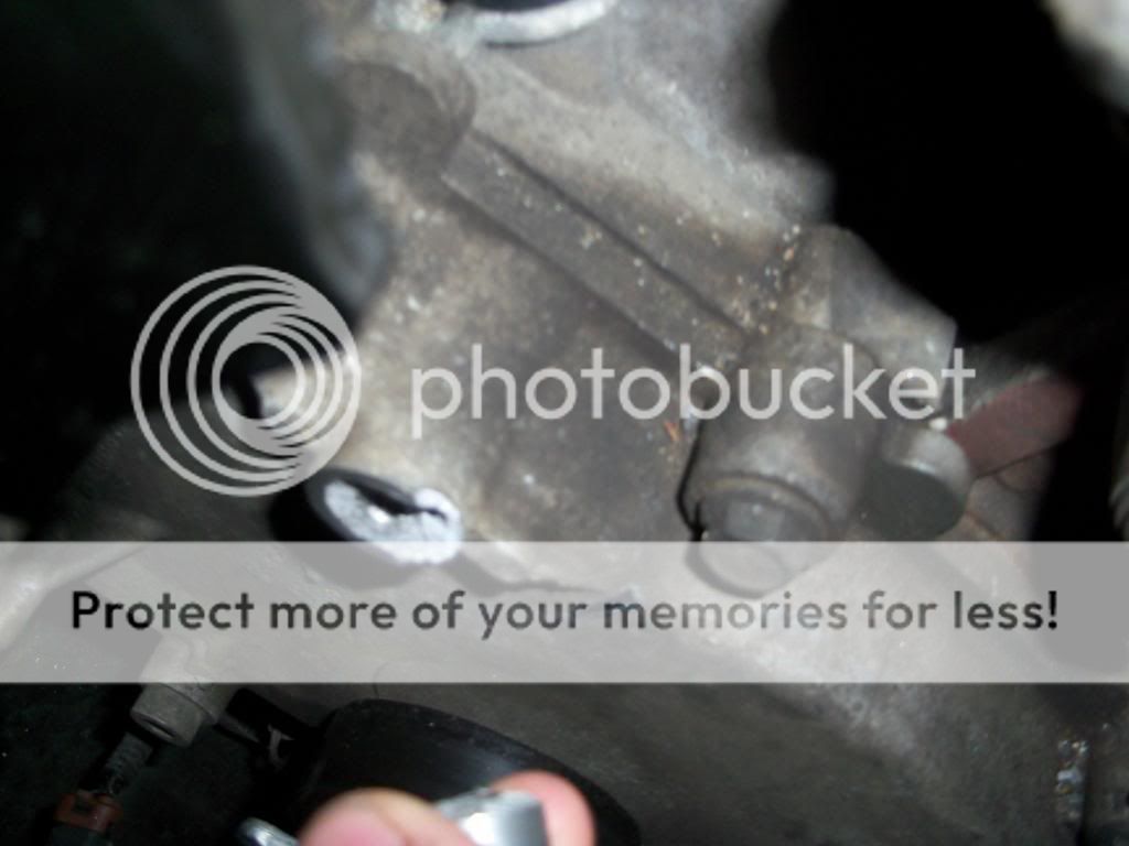 Broken and stripped idler pulley nipple 4.6L Based Powertrains